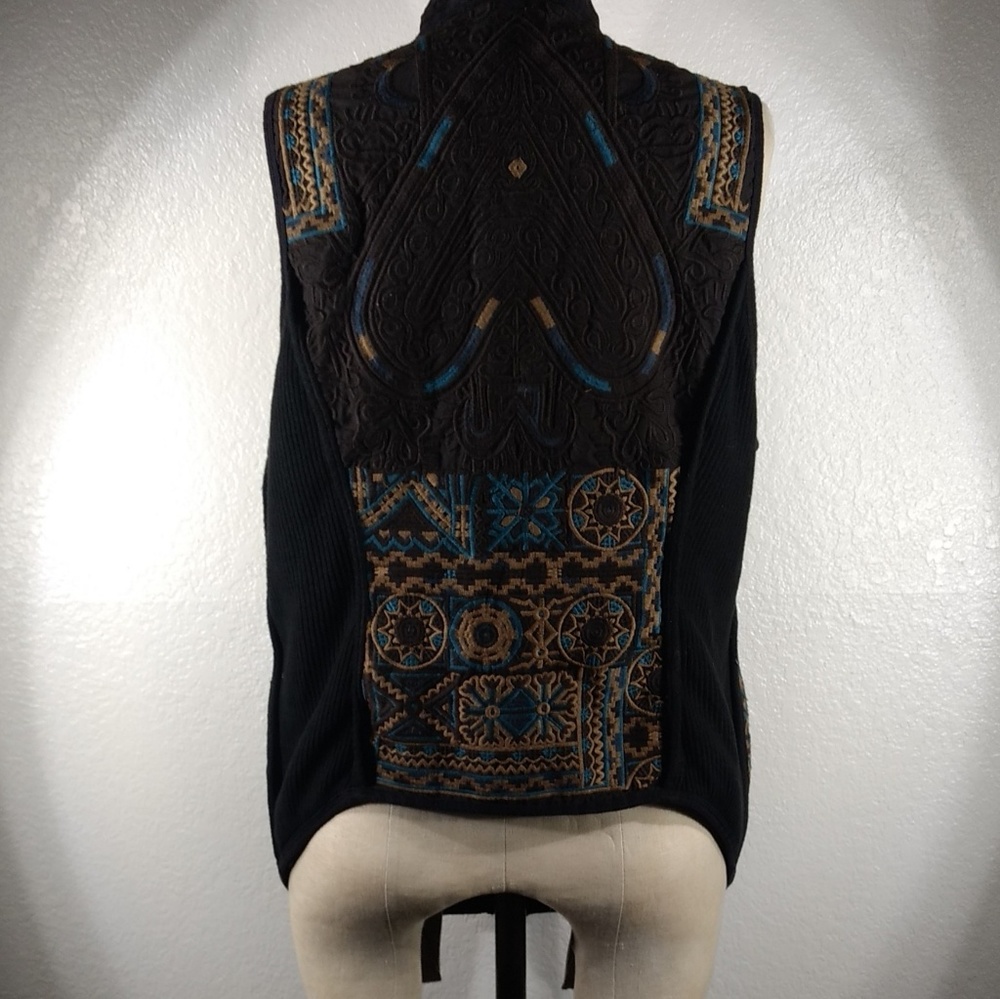 Biya Embroidered Valyrian Zip Up Vest (Unisex) M NWOT - Picture 3 of 5